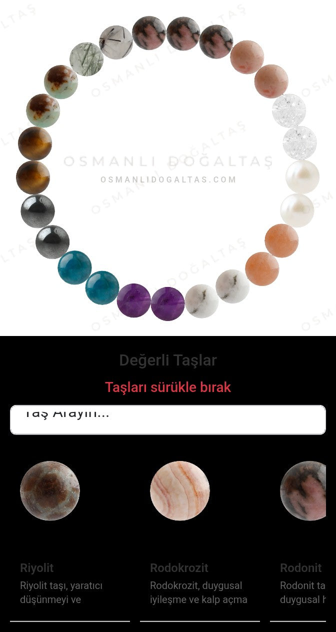 Özel Tasarım Elastik Misineli - 25 Taş - Özel Tasarım Görseli