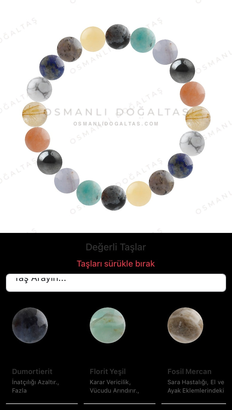Özel Tasarım Elastik Misineli - 20 Taş - Özel Tasarım Görseli