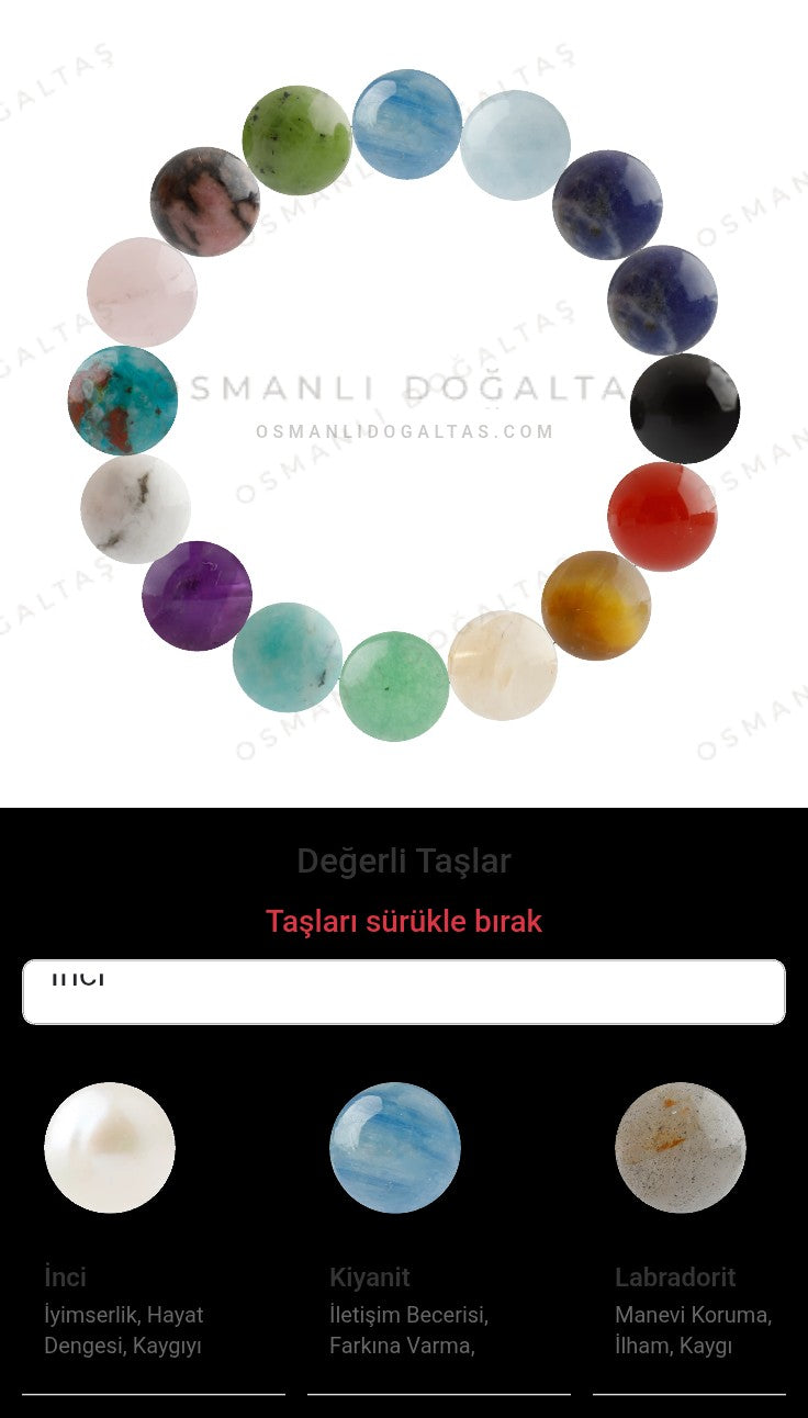 Özel Tasarım Elastik Misineli - 16 Taş - Özel Tasarım Görseli