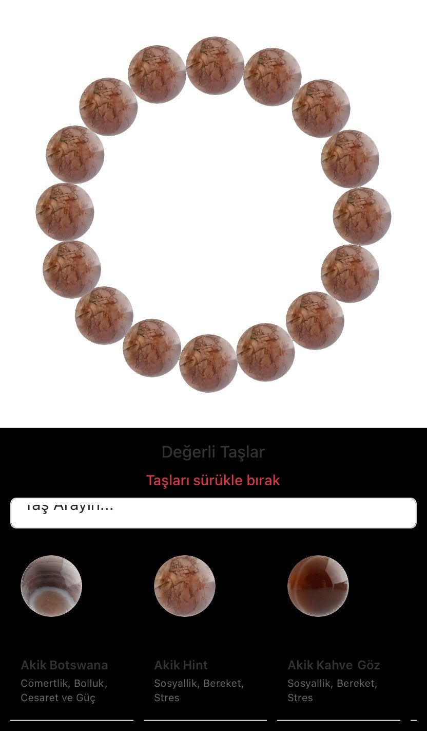 Özel Tasarım Elastik Misineli - 16 Taş - Özel Tasarım Görseli