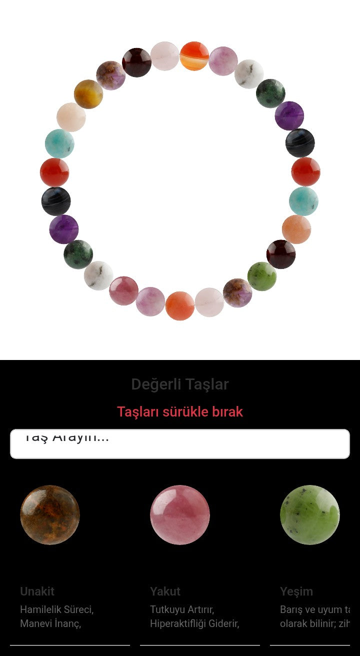 Özel Tasarım Elastik Misineli - 27 Taş - Özel Tasarım Görseli