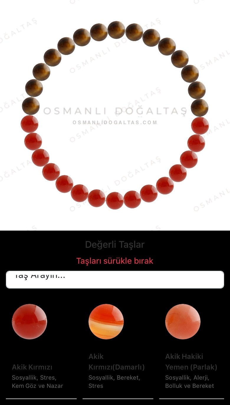 Özel Tasarım Elastik Misineli - 30 Taş - Özel Tasarım Görseli