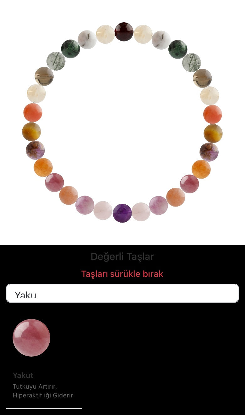 Özel Tasarım Elastik Misineli - 30 Taş - Özel Tasarım Görseli