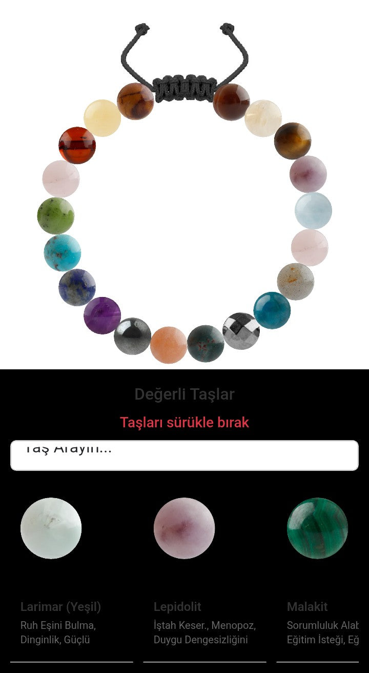 Özel Tasarım Merdiven Kapama Bileklik - 20 Taş - Özel Tasarım Görseli