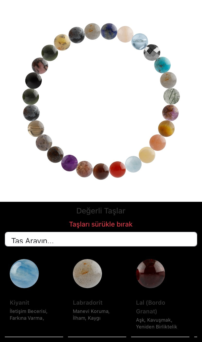 Özel Tasarım Elastik Misineli - 27 Taş - Özel Tasarım Görseli