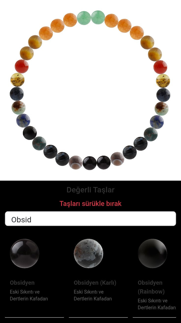 Özel Tasarım Elastik Misineli - 33 Taş - Özel Tasarım Görseli