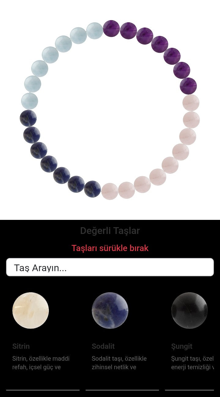 Özel Tasarım Elastik Misineli - 30 Taş - Özel Tasarım Görseli