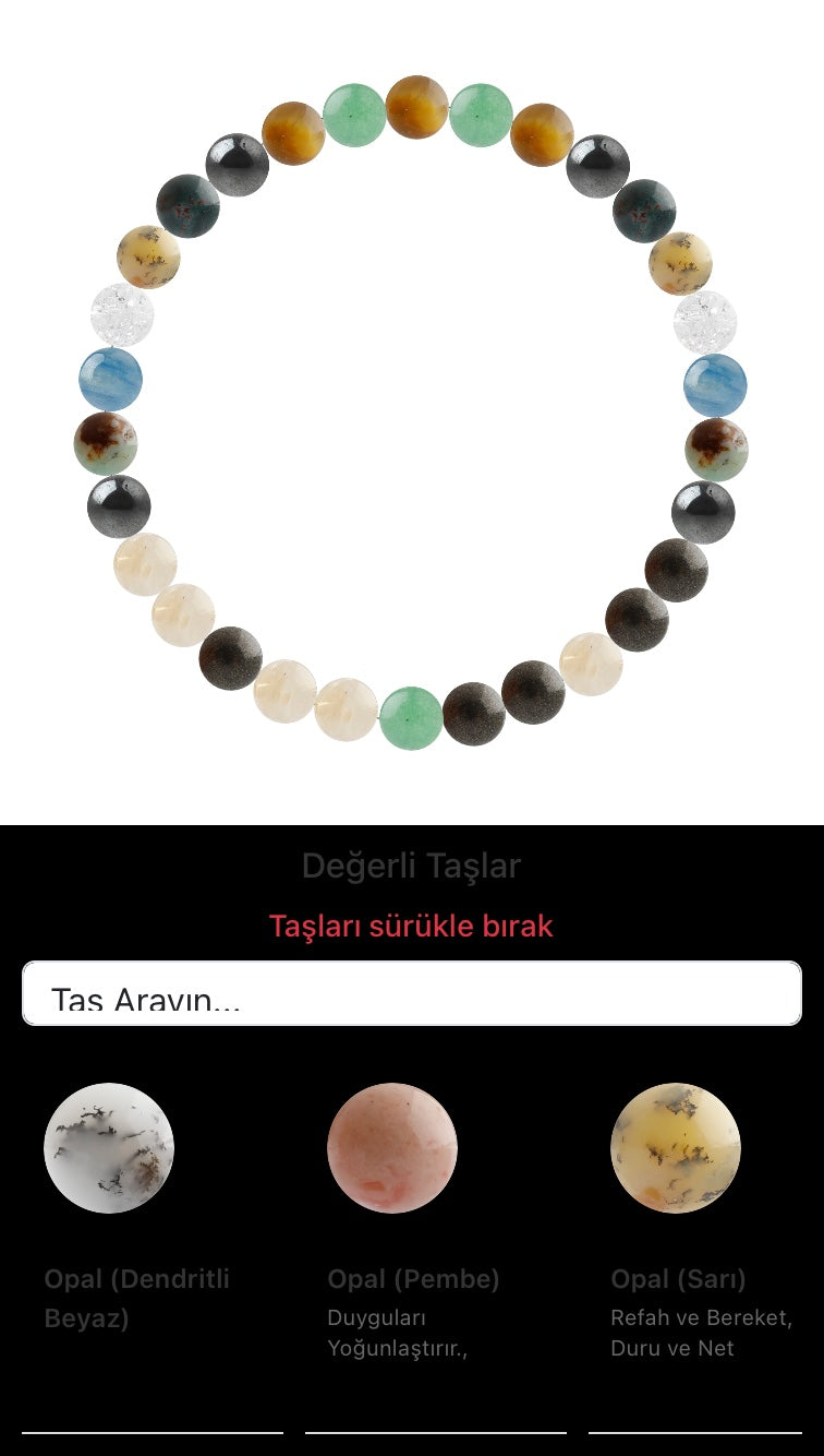 Özel Tasarım Elastik Misineli - 30 Taş - Özel Tasarım Görseli