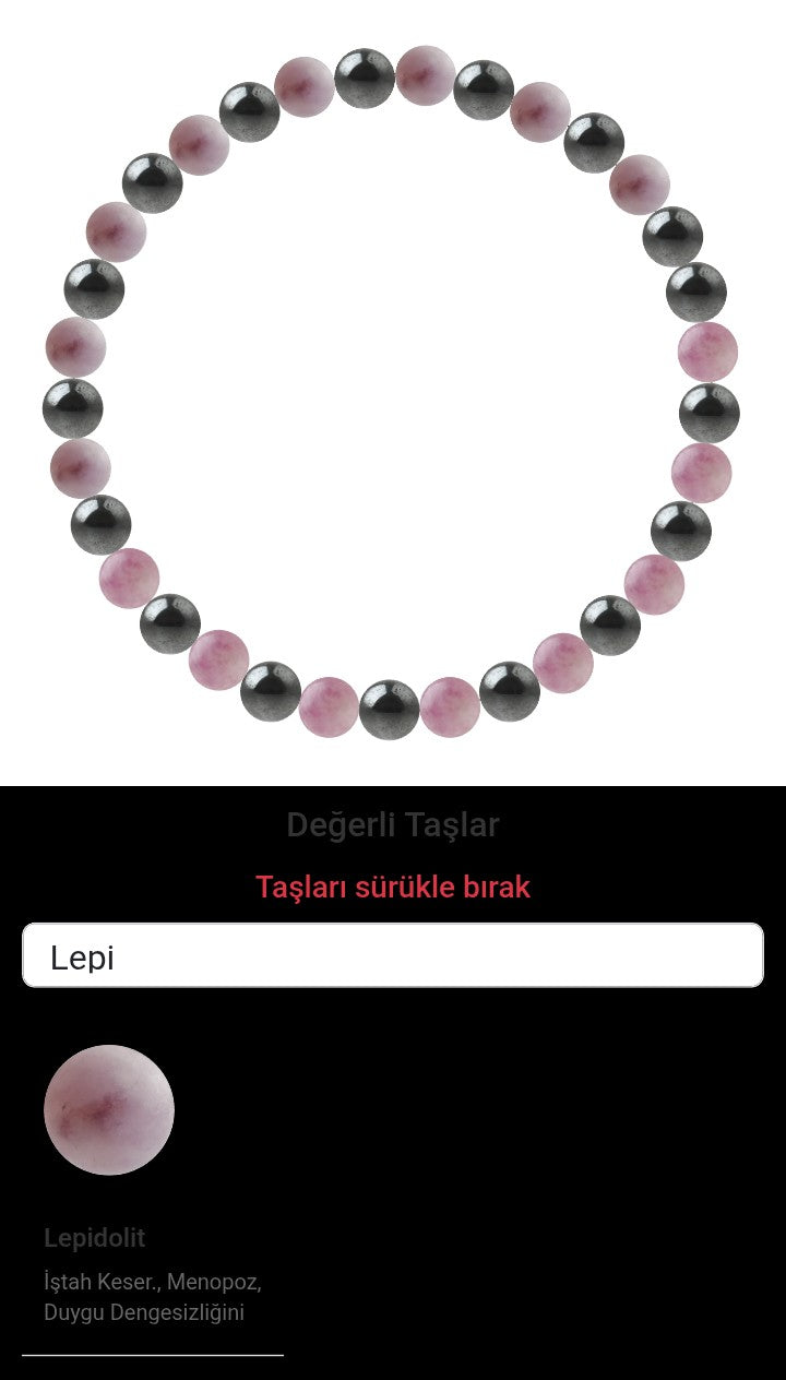 Özel Tasarım Elastik Misineli - 33 Taş - Özel Tasarım Görseli