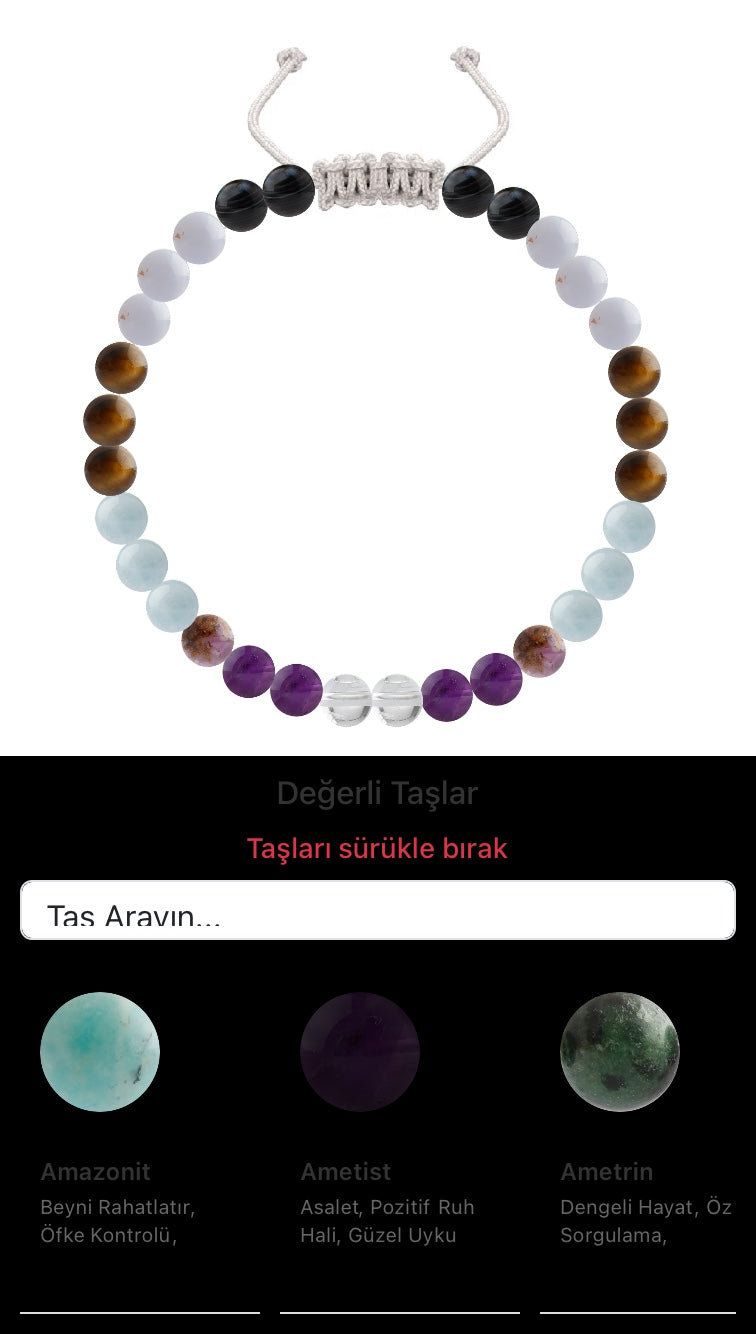 Özel Tasarım Merdiven Kapama Bileklik - 30 Taş - Özel Tasarım Görseli