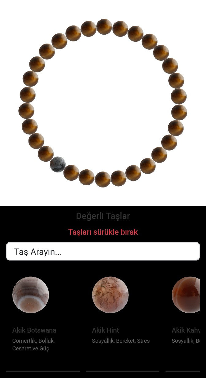 Özel Tasarım Elastik Misineli - 30 Taş - Özel Tasarım Görseli