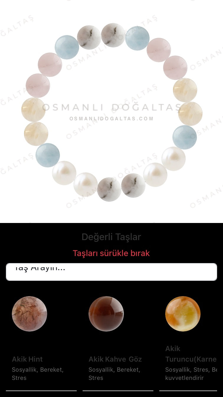Özel Tasarım Elastik Misineli - 20 Taş - Özel Tasarım Görseli