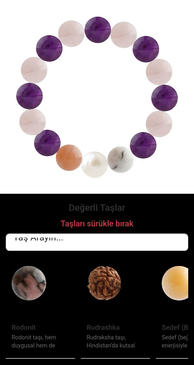 Özel Tasarım Elastik Misineli - 16 Taş - Özel Tasarım Görseli