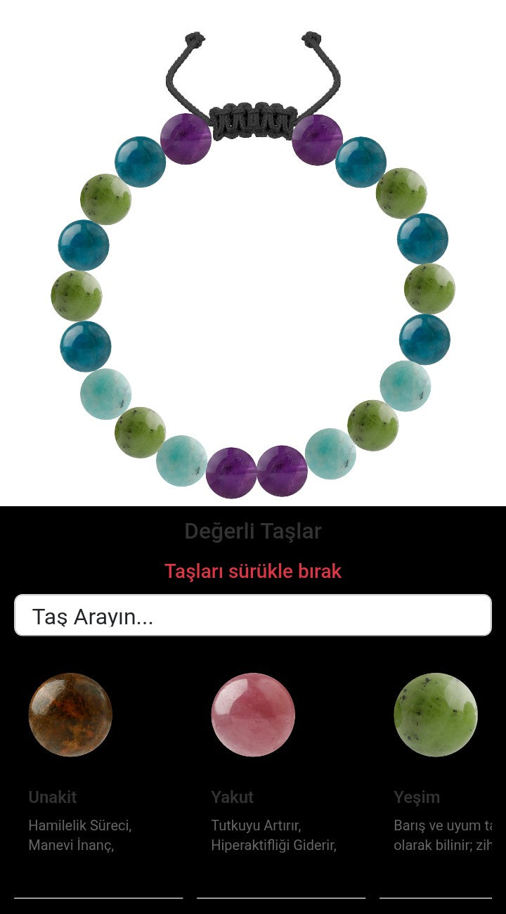 Özel Tasarım Merdiven Kapama Bileklik - 20 Taş - Özel Tasarım Görseli