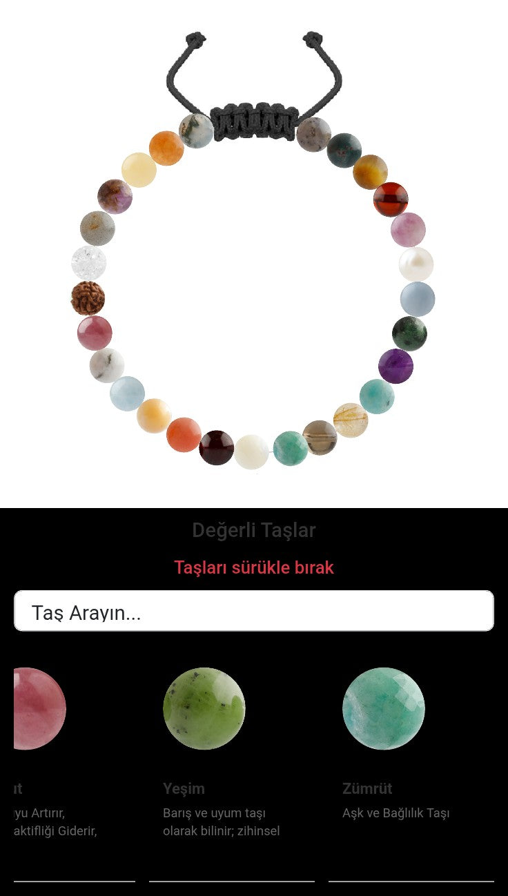 Özel Tasarım Merdiven Kapama Bileklik - 27 Taş - Özel Tasarım Görseli