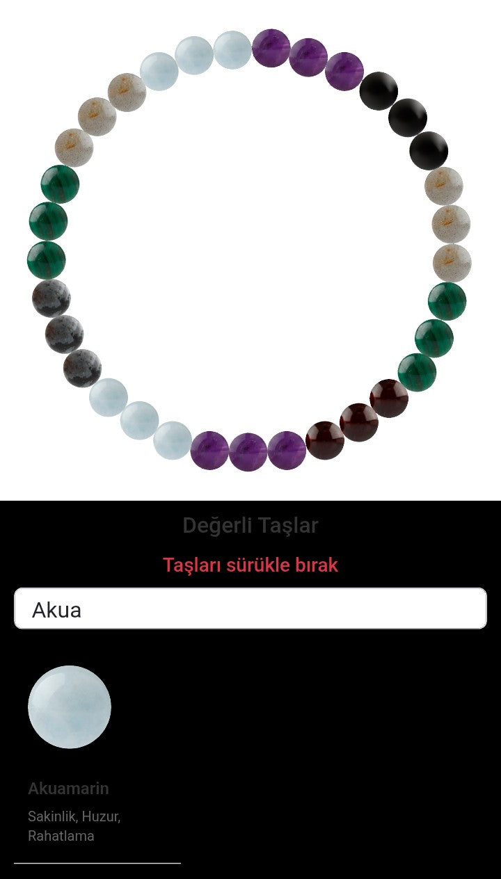 Özel Tasarım Elastik Misineli - 33 Taş - Özel Tasarım Görseli