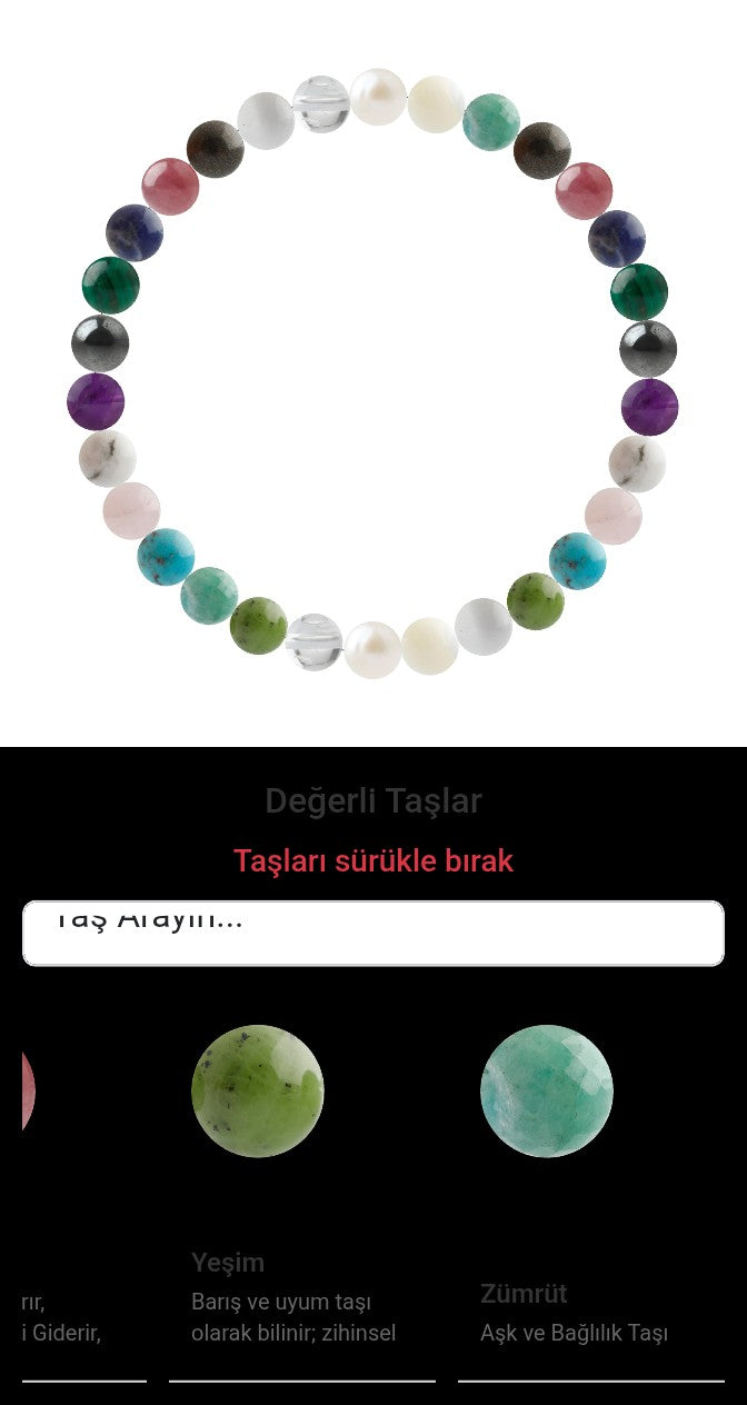 Özel Tasarım Elastik Misineli - 30 Taş - Özel Tasarım Görseli