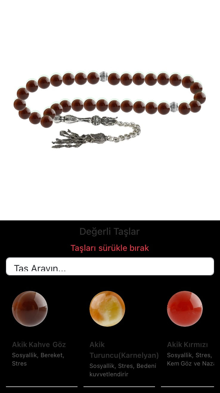 Özel Tasarım Tesbih - 33 Taş - Özel Tasarım Görseli