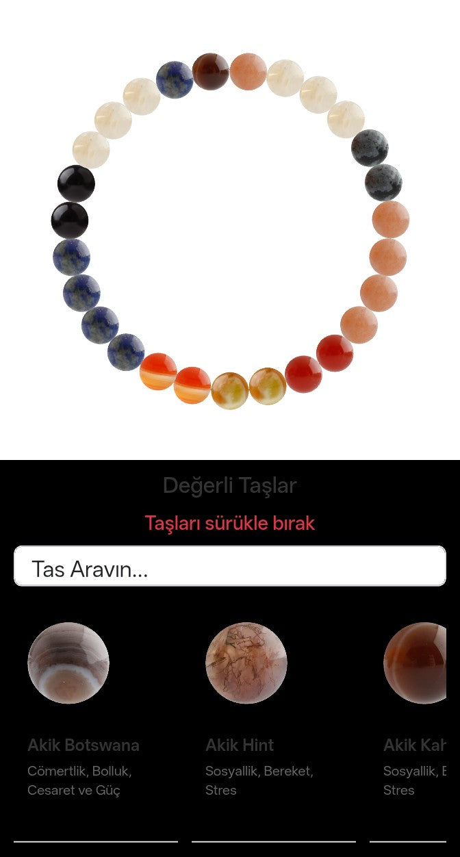 Özel Tasarım Elastik Misineli - 27 Taş - Özel Tasarım Görseli