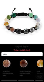 Özel Tasarım Makrome Bileklik - 14 Taş - Özel Tasarım Görseli