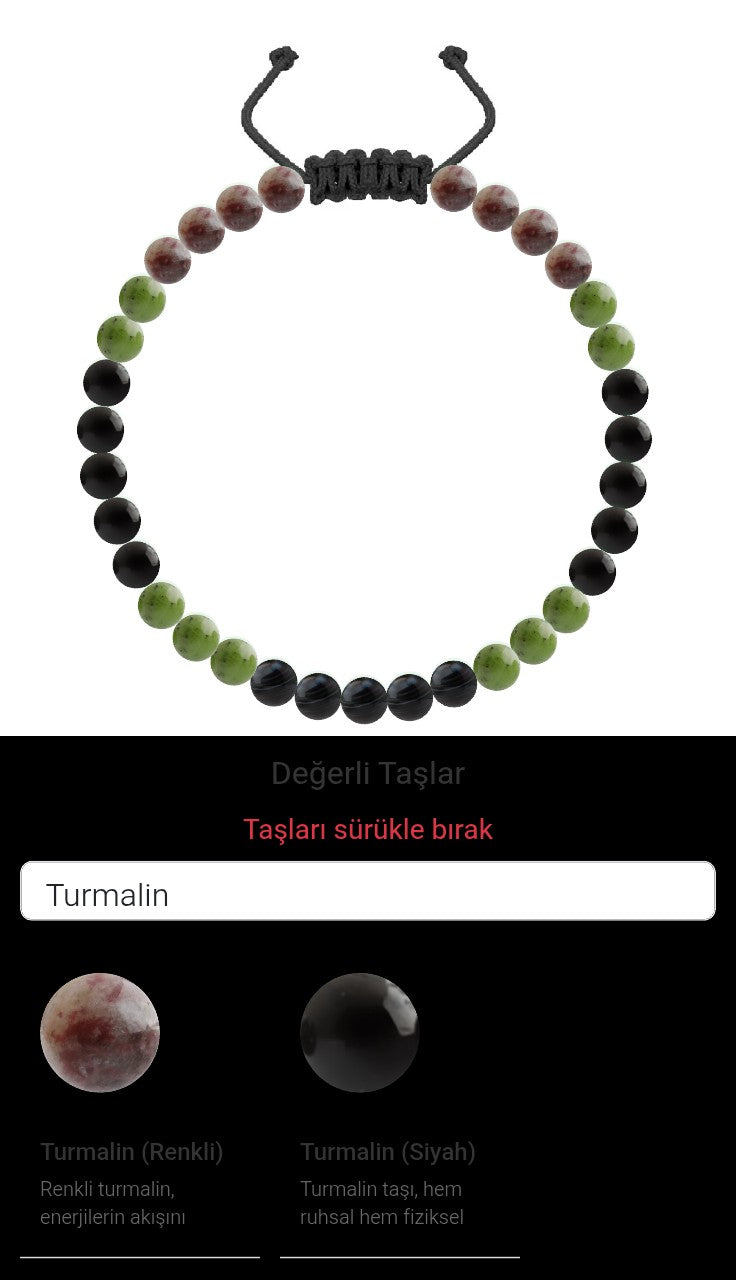 Özel Tasarım Merdiven Kapama Bileklik - 33 Taş - Özel Tasarım Görseli