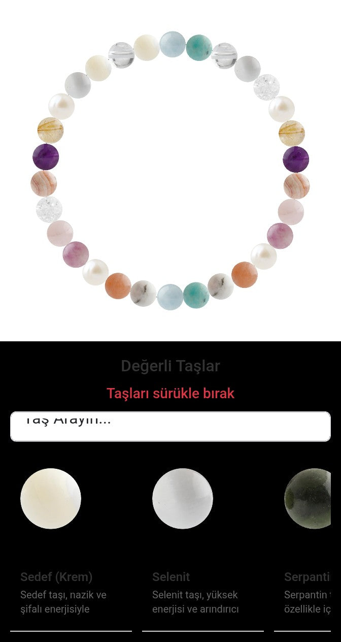 Özel Tasarım Elastik Misineli - 30 Taş - Özel Tasarım Görseli