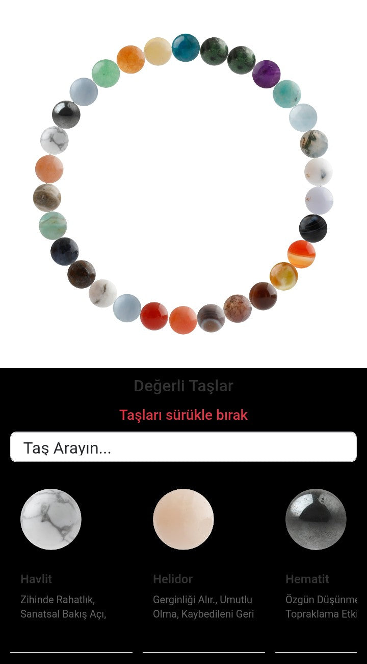 Özel Tasarım Elastik Misineli - 30 Taş - Özel Tasarım Görseli