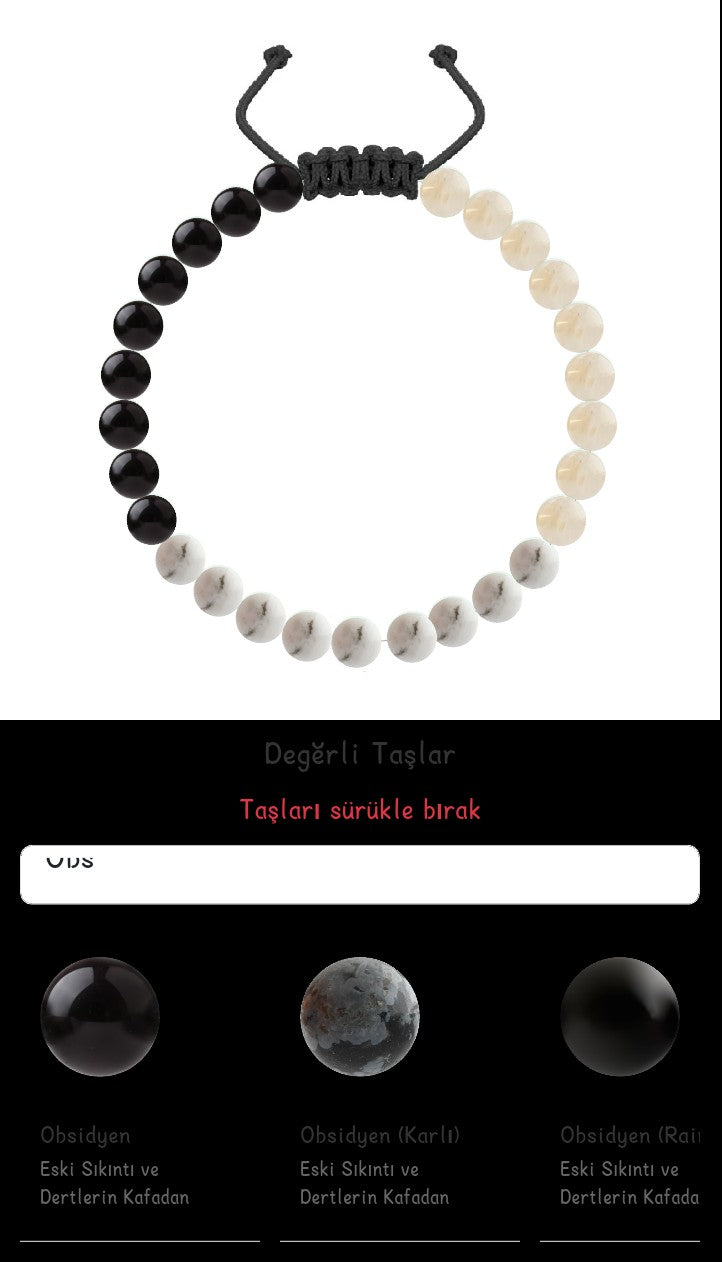 Özel Tasarım Merdiven Kapama Bileklik - 27 Taş - Özel Tasarım Görseli