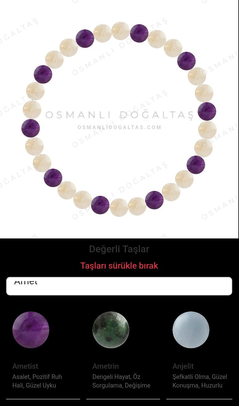 Özel Tasarım Elastik Misineli - 30 Taş - Özel Tasarım Görseli
