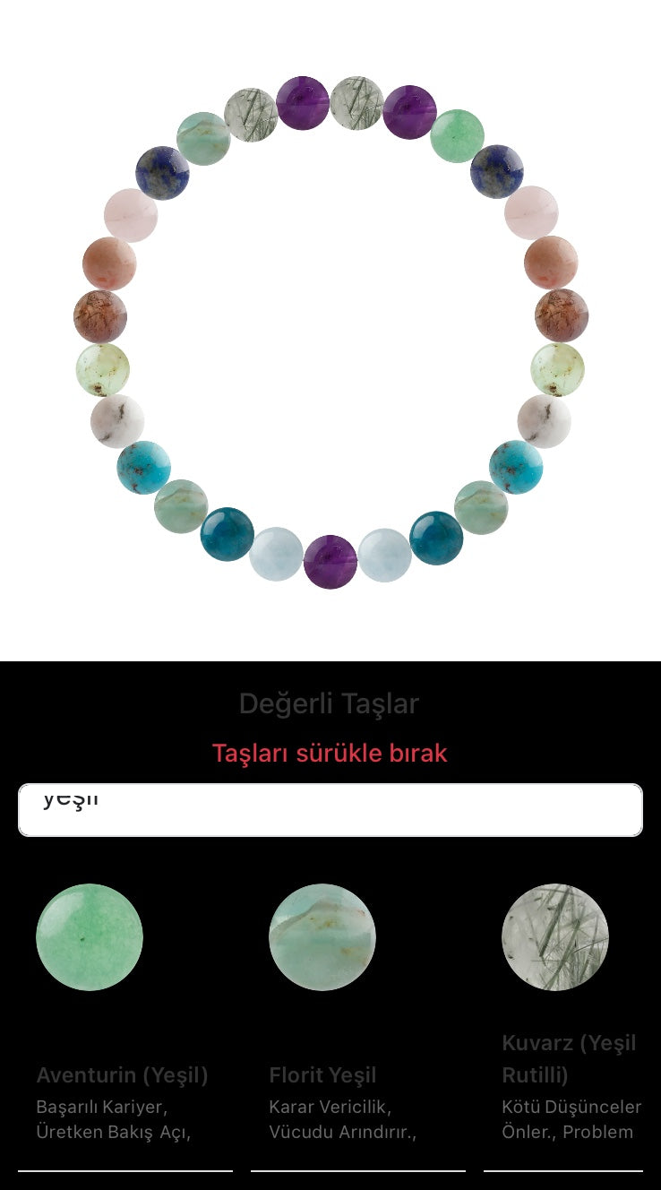Özel Tasarım Elastik Misineli - 27 Taş - Özel Tasarım Görseli
