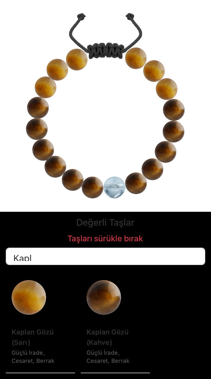 Özel Tasarım Merdiven Kapama Bileklik - 18 Taş - Özel Tasarım Görseli