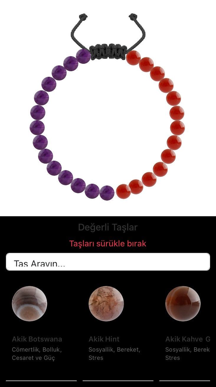 Özel Tasarım Merdiven Kapama Bileklik - 27 Taş - Özel Tasarım Görseli