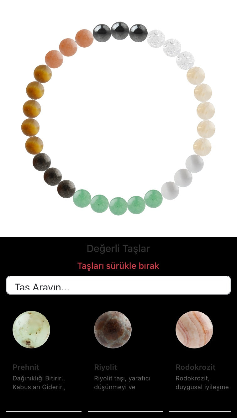 Özel Tasarım Elastik Misineli - 30 Taş - Özel Tasarım Görseli