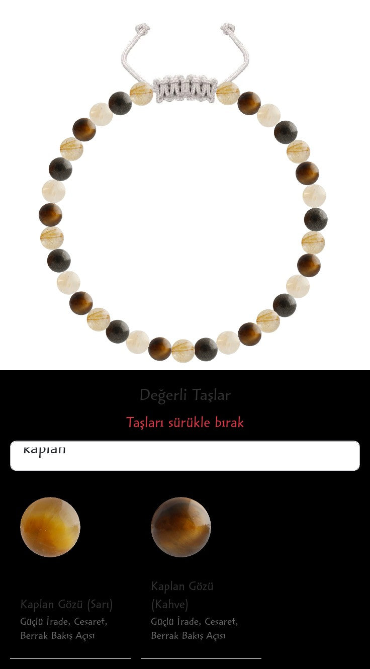 Özel Tasarım Merdiven Kapama Bileklik - 33 Taş - Özel Tasarım Görseli