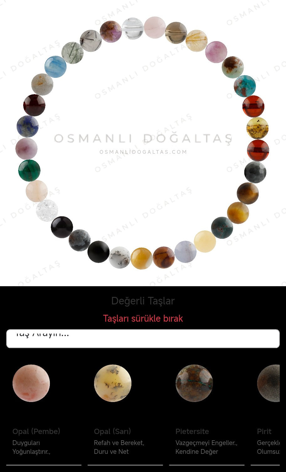 Özel Tasarım Elastik Misineli - 33 Taş - Özel Tasarım Görseli