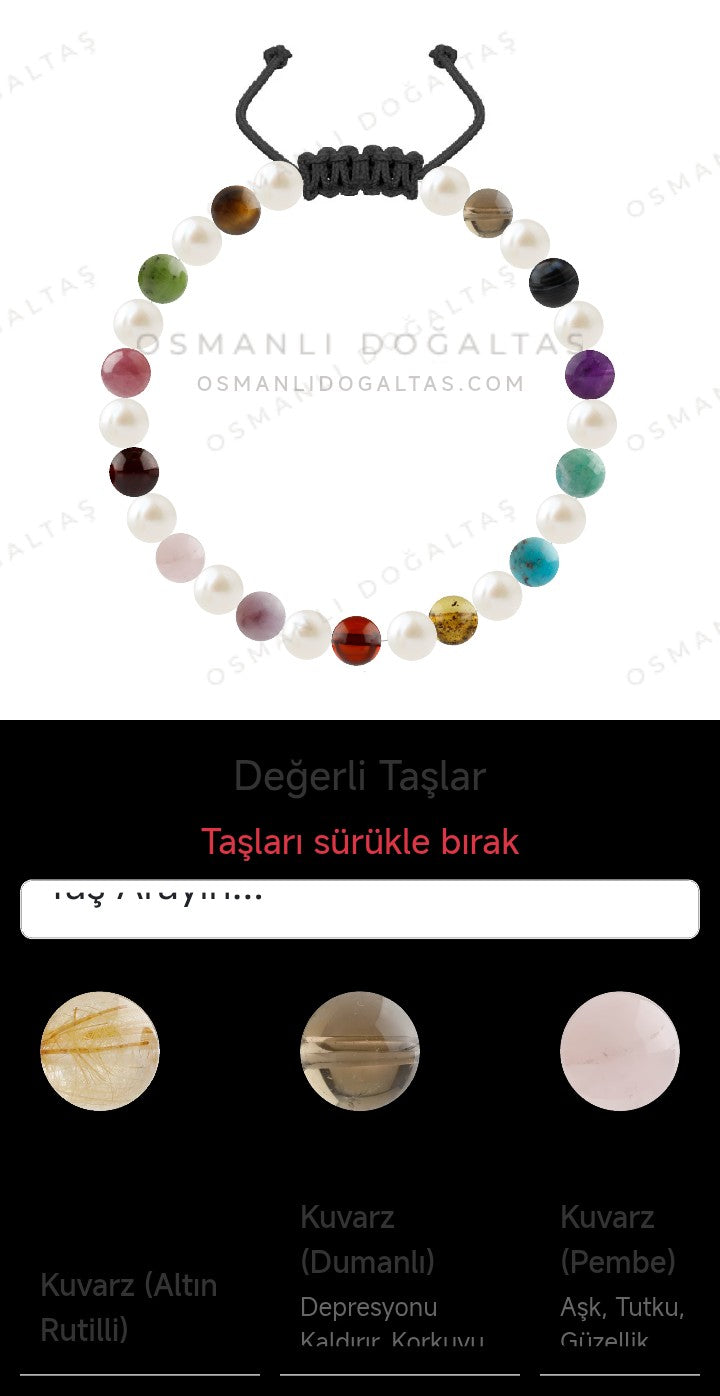Özel Tasarım Merdiven Kapama Bileklik - 27 Taş - Özel Tasarım Görseli