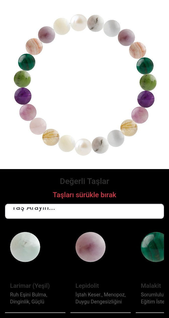 Özel Tasarım Elastik Misineli - 23 Taş - Özel Tasarım Görseli