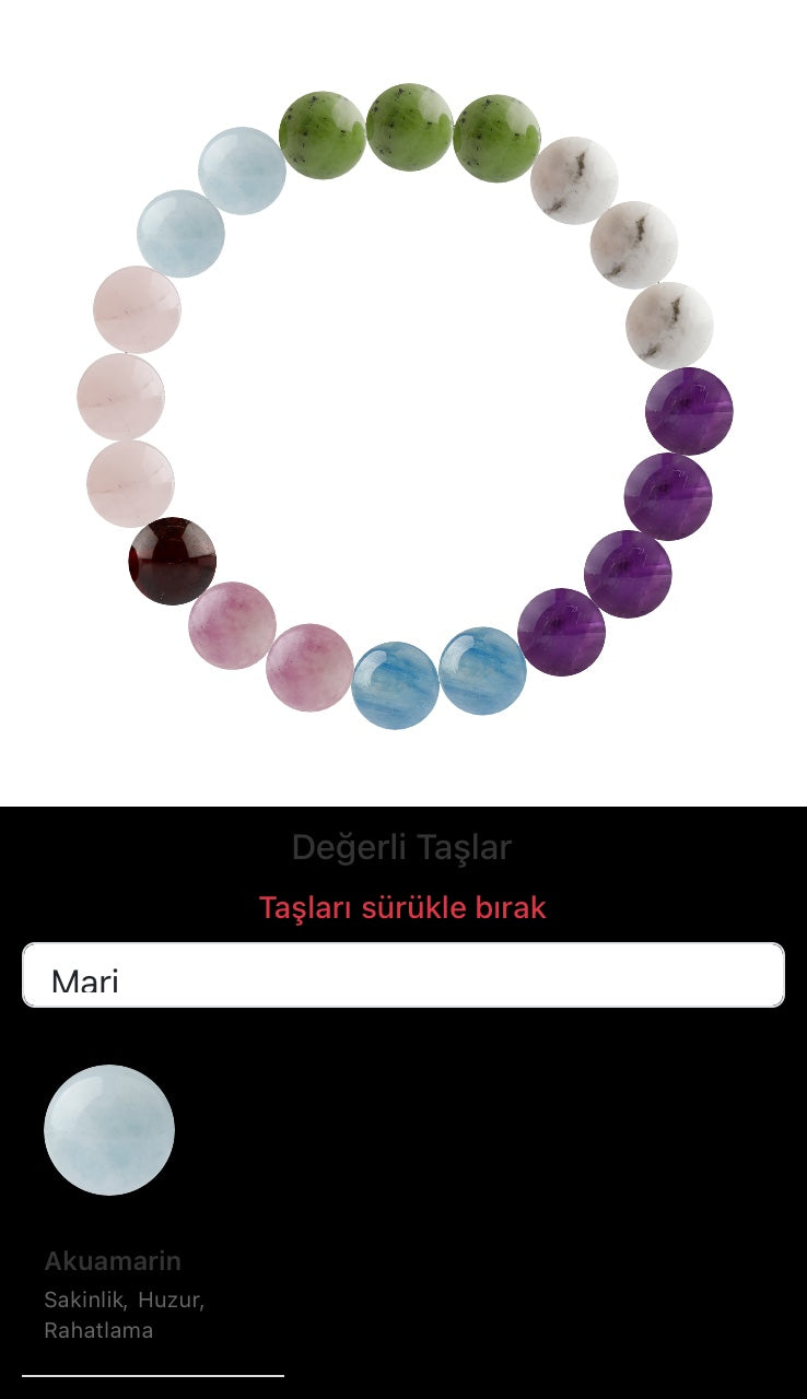 Özel Tasarım Elastik Misineli - 20 Taş - Özel Tasarım Görseli