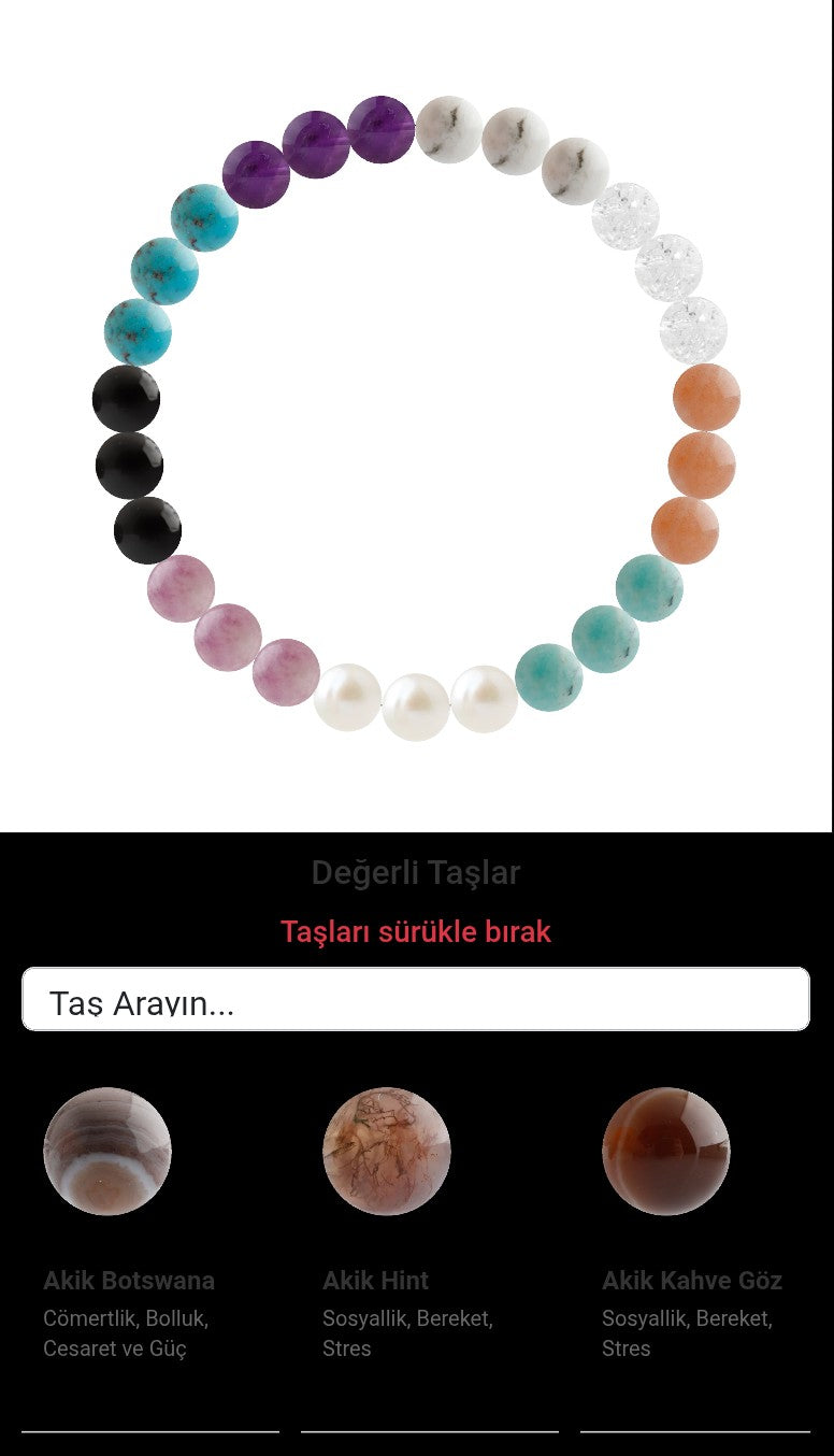 Özel Tasarım Elastik Misineli - 27 Taş - Özel Tasarım Görseli