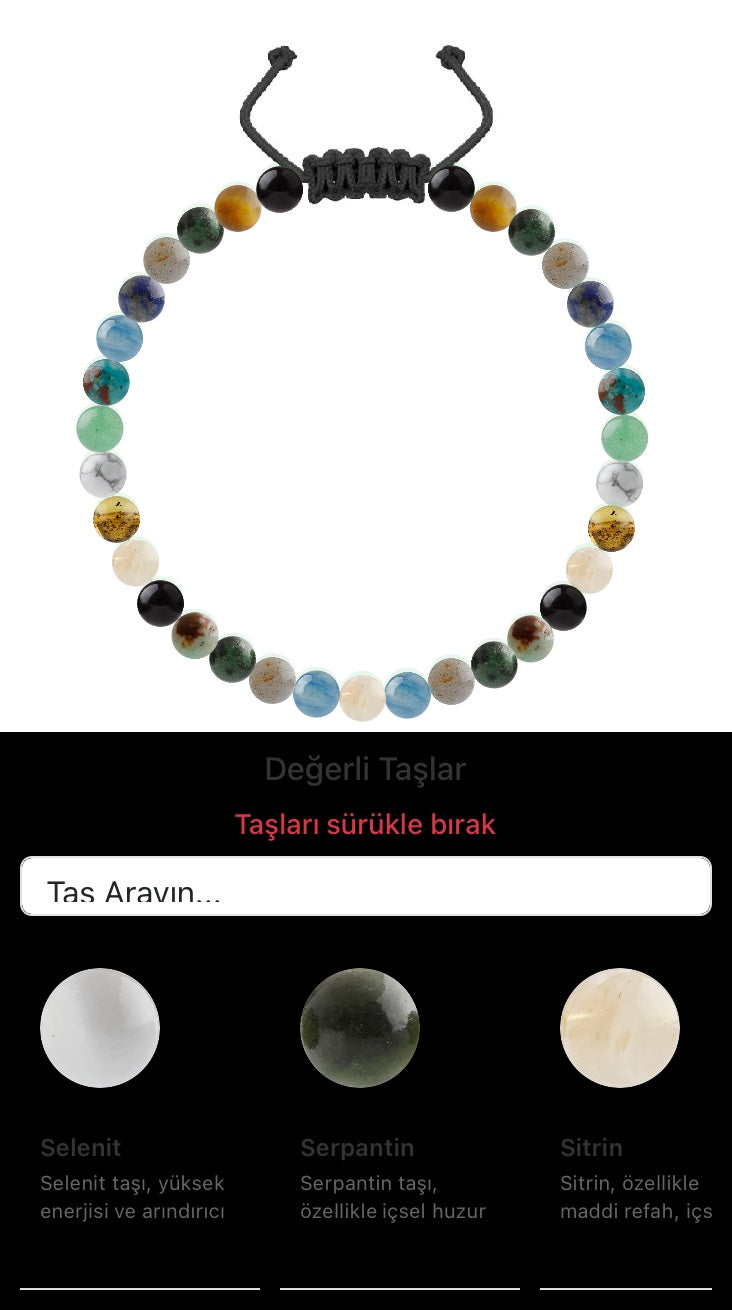 Özel Tasarım Merdiven Kapama Bileklik - 33 Taş - Özel Tasarım Görseli