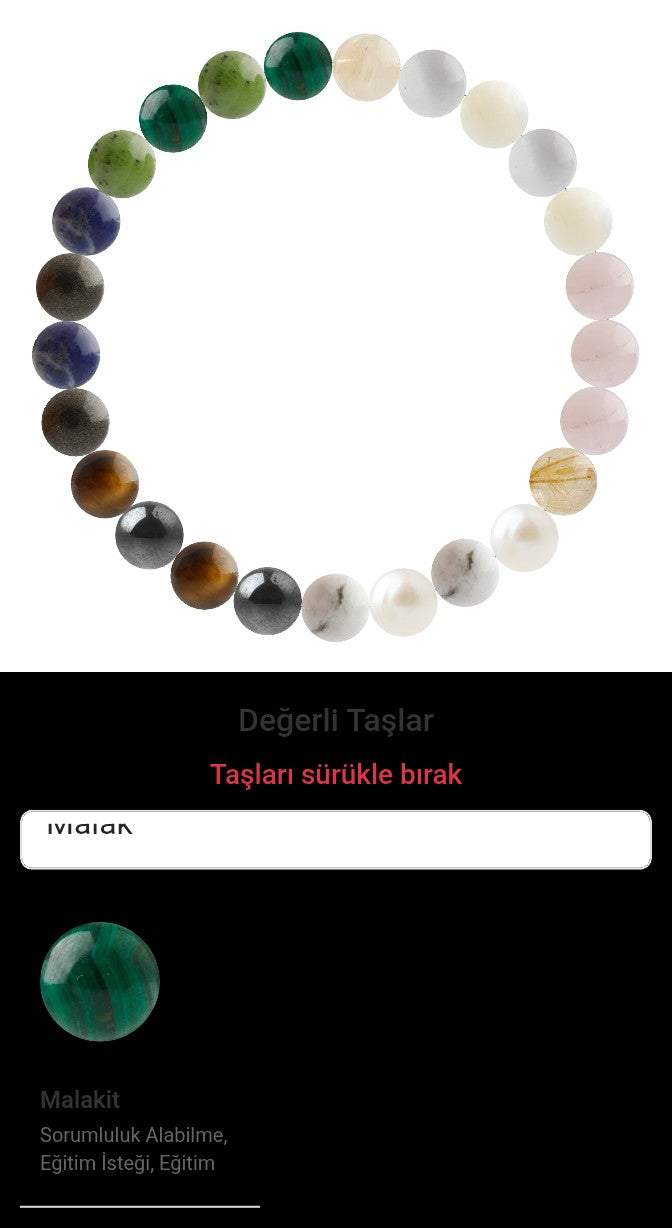Özel Tasarım Elastik Misineli - 25 Taş - Özel Tasarım Görseli