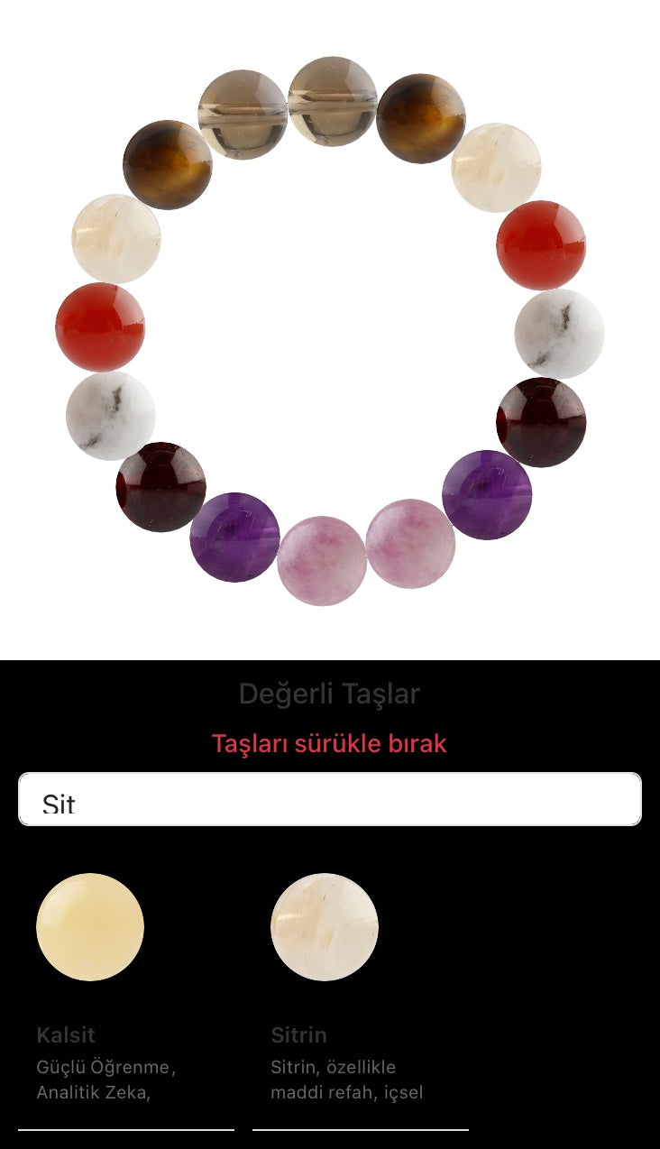 Özel Tasarım Elastik Misineli - 16 Taş - Özel Tasarım Görseli
