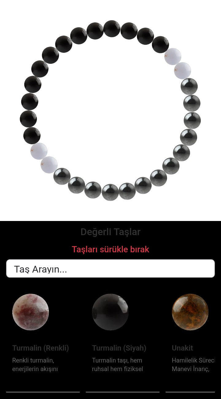 Özel Tasarım Elastik Misineli - 30 Taş - Özel Tasarım Görseli