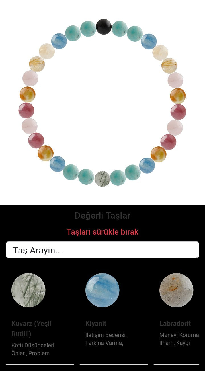 Özel Tasarım Elastik Misineli - 30 Taş - Özel Tasarım Görseli