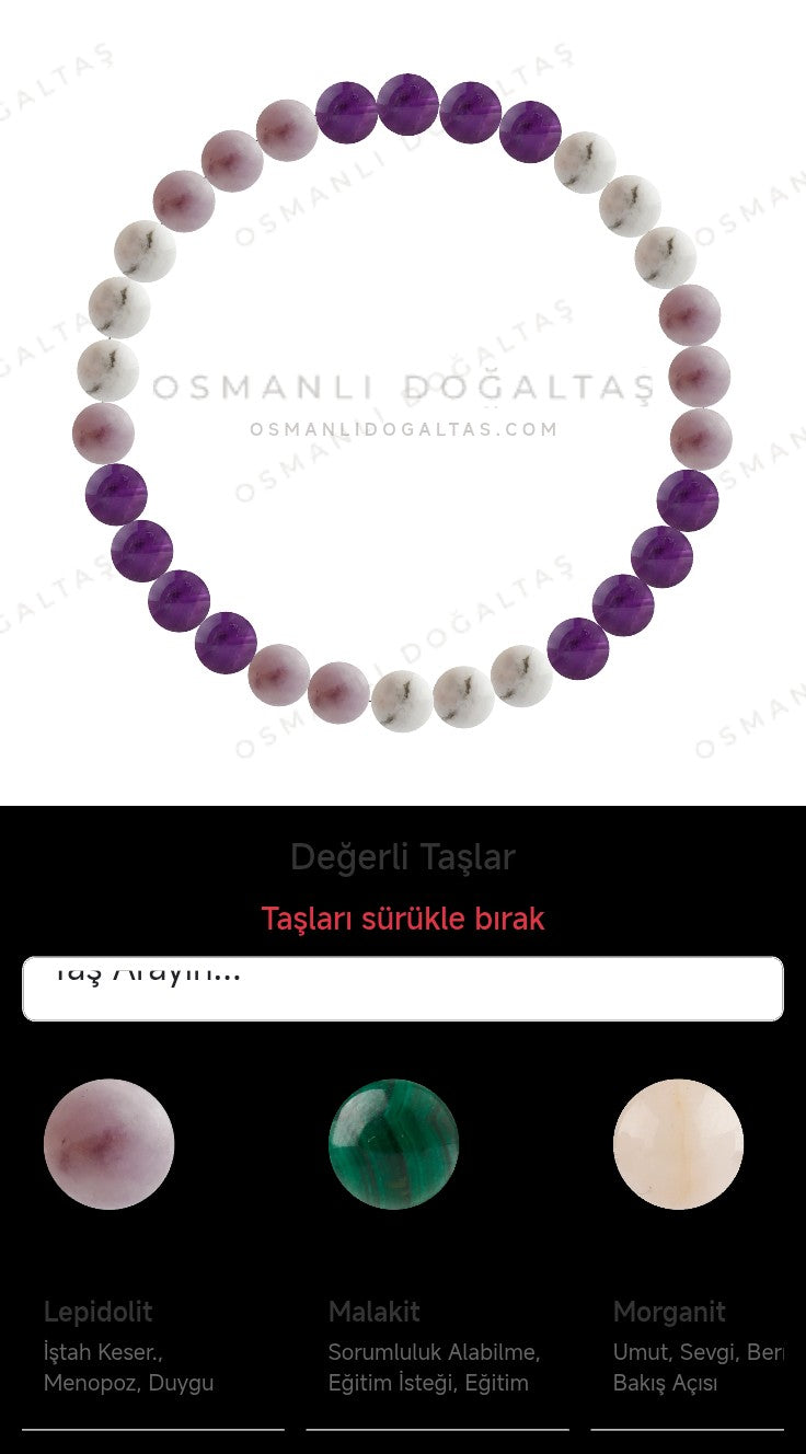 Özel Tasarım Elastik Misineli - 30 Taş - Özel Tasarım Görseli
