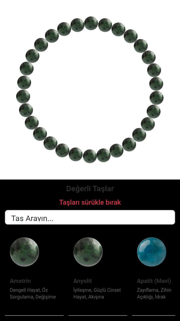 Özel Tasarım Elastik Misineli - 30 Taş - Özel Tasarım Görseli