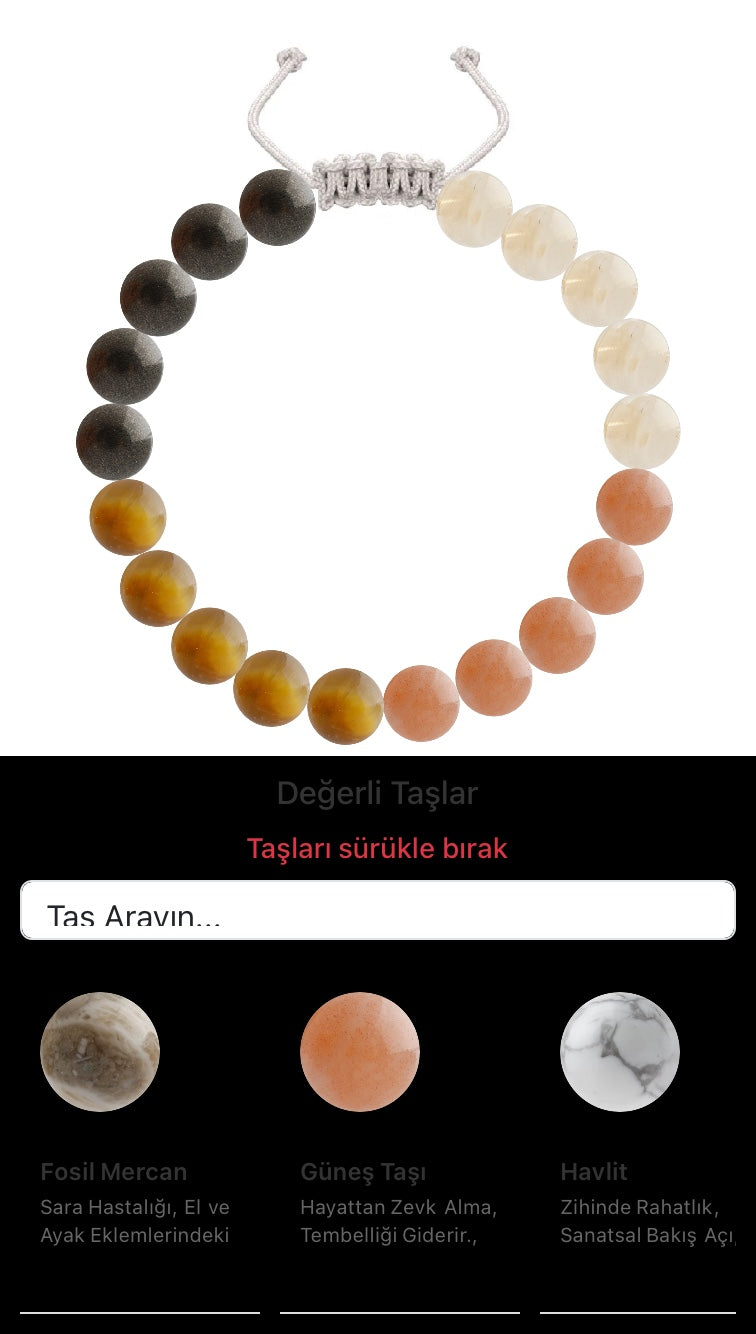 Özel Tasarım Merdiven Kapama Bileklik - 20 Taş - Özel Tasarım Görseli