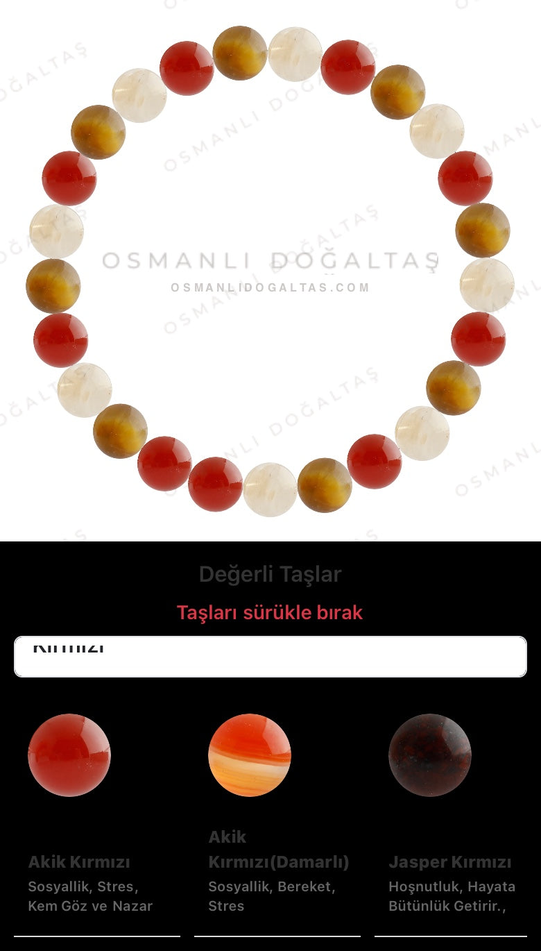 Özel Tasarım Elastik Misineli - 25 Taş - Özel Tasarım Görseli
