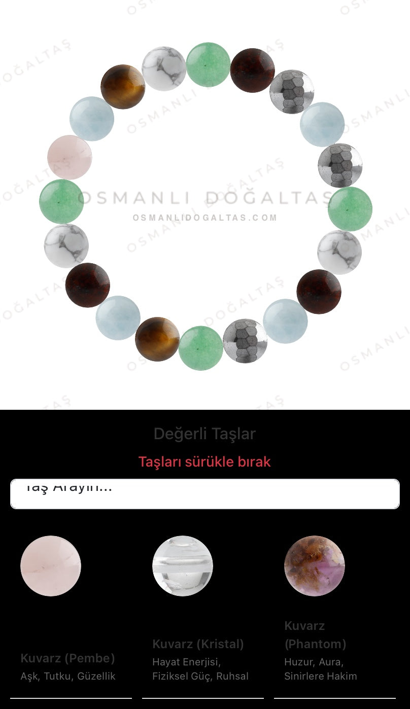 Özel Tasarım Elastik Misineli - 20 Taş - Özel Tasarım Görseli