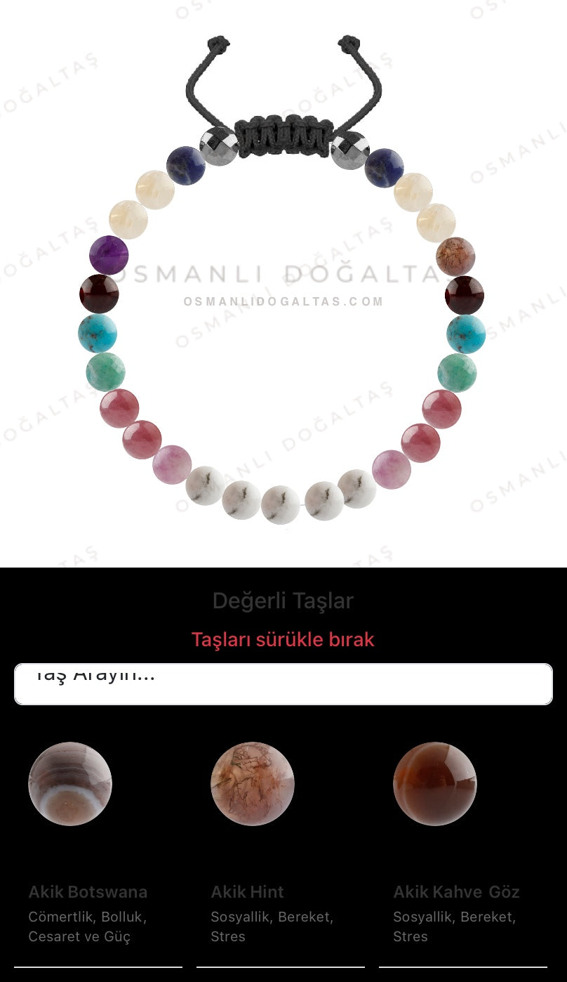 Özel Tasarım Merdiven Kapama Bileklik - 27 Taş - Özel Tasarım Görseli
